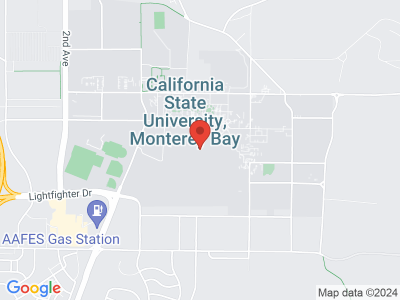 Map of California Sate University Monterey Bay