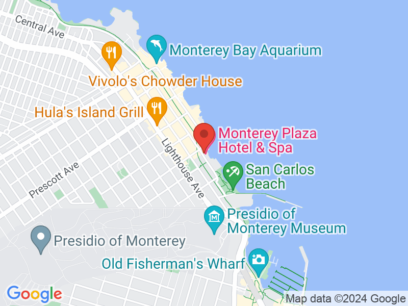 Map of Monterey Plaza Hotel & Spa