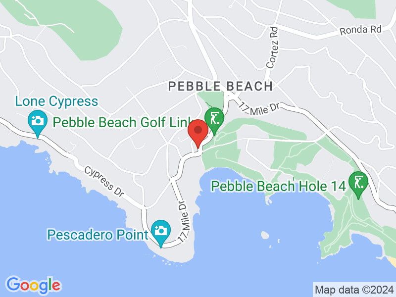 Map of The Lodge at Pebble Beach